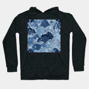 Japanese koi mountain pattern Hoodie